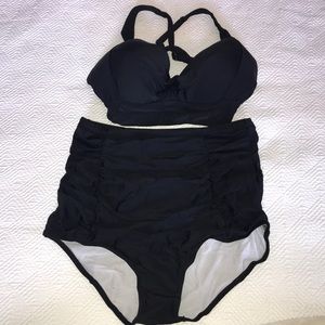 Black high waisted bikini